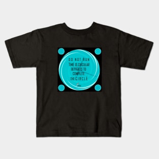 CLOCK CIRCULAR TURQUOISE/B Kids T-Shirt